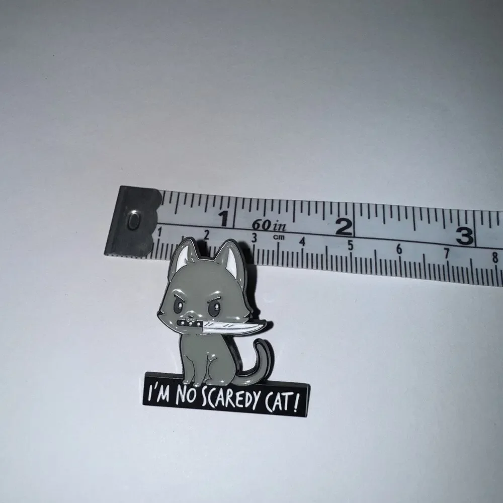 I’m No Scaredy Cat Pin Brooch